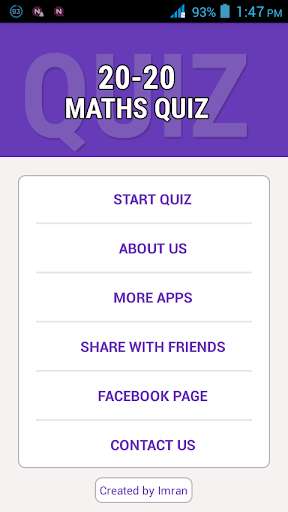 Play APK 20-20 Maths Quiz  and enjoy 20-20 Maths Quiz with UptoPlay com.gktalk.maths_quizzes