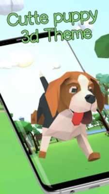 Play 3D Cute puppy theme&Lovely dog wallpaper 