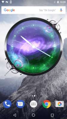 Play 3D Galaxy Analog Clock 