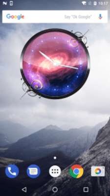 Play 3D Galaxy Analog Clock 