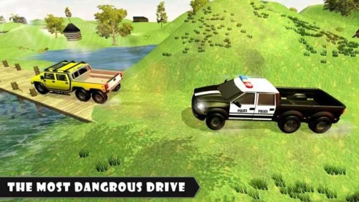 Play 6x6 Offroad Police Truck Driving Simulator 