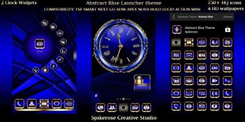 Play Abstract Blue Launcher theme 