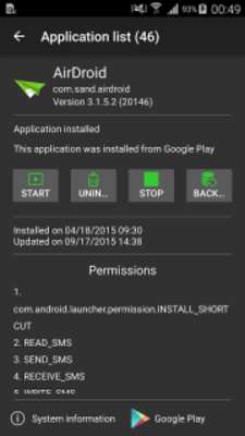 Play Application List and Backup 