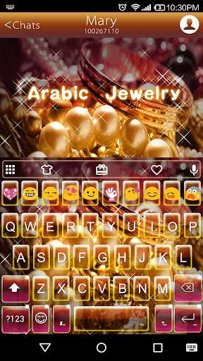 Play APK Arabic Jewelry Emoji Keyboard  and enjoy Arabic Jewelry Emoji Keyboard with UptoPlay com.kkkeyboard.emoji.keyboard.theme.ArabicJewelry