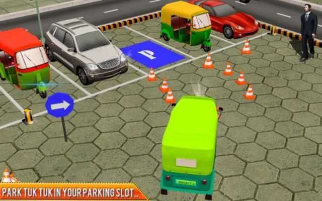 Play auto rickshaw driver- parking games 