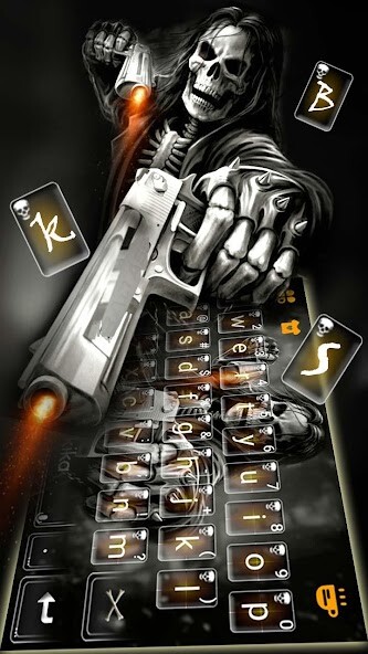 Play APK Badace Skull Guns Keyboard - cool gun theme  and enjoy Badace Skull Guns Keyboard - cool gun theme with UptoPlay com.ikeyboard.theme.badace_skull