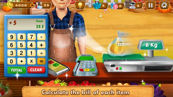 Play Big Farm Cash Register : Cashier Simulator Game 