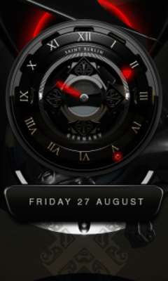 Play Black Shiva HD Analog Clock Widget 