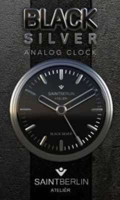 Play Black Silver Clock Widget 