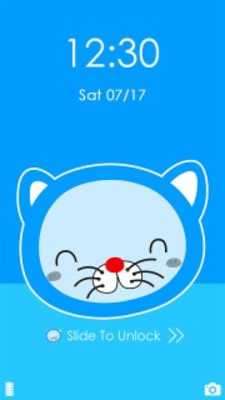 Play Blue Cat Cartoon launcher Theme 