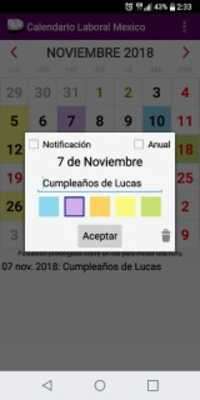 Play Calendario Feriados 2018 México Adfree + Widget 