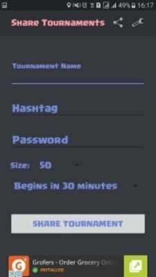 Play ClashaTourney: Tournament Password for ClashRoyale 