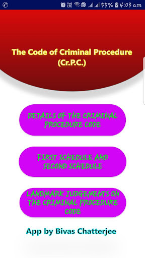 Play APK Code of Criminal Procedure (CrPC)  and enjoy Code of Criminal Procedure (CrPC) with UptoPlay com.rachittechnology.CodeOfCriminalProcedure