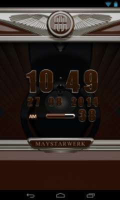 Play Digi Clock Widget Brown Star 