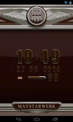 Play Digi Clock Widget Brown Star 