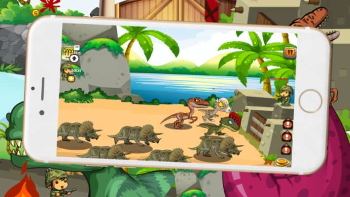 Play Dinosaur Defense Park 3 - Hunter And Fighting Game 