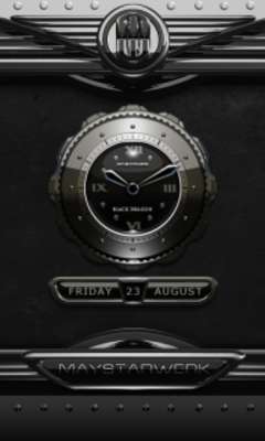 Play Dragon Clock Widget black 