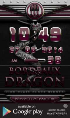 Play Dragon Clock Widget bordeaux 