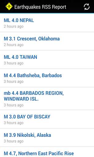 Play Earthquakes RSS Report 