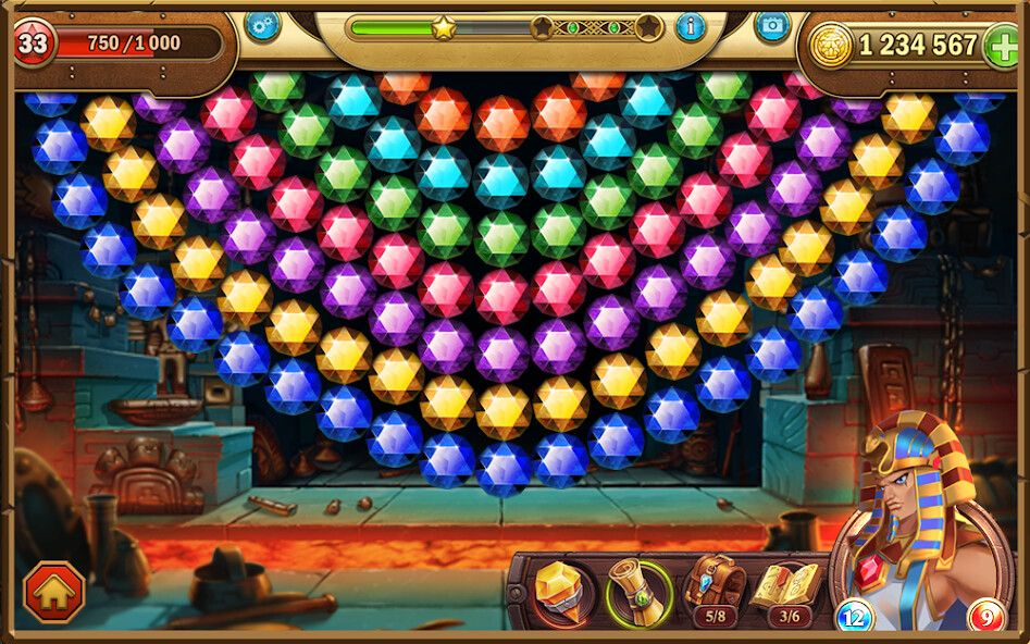 Play egyptian pharaoh bubble shooter 