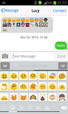 Play Emoji Keyboard+ White Theme 