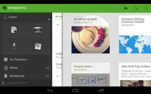 Play Evernote For Android 