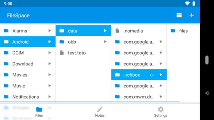 Play File Manager FS: Storage space 