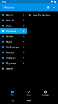 Play File Manager FS: Storage space 