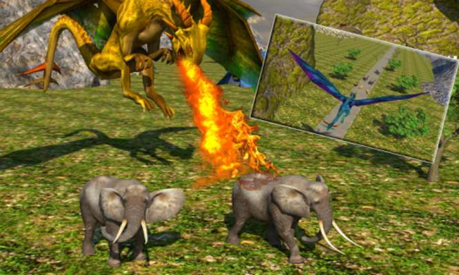 Play Fire Dragon Fighting Simulator 2018 