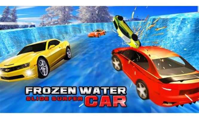 Play Frozen Water Slide Surfer Car 