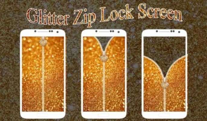 Play glitter zip lock screen 