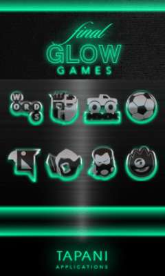 Play GLOW MINT icon pack HD 3D 