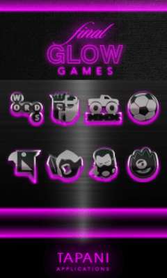 Play GLOW PINK icon pack HD 3D 