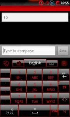 Play GO Keyboard Glassy Red Theme 