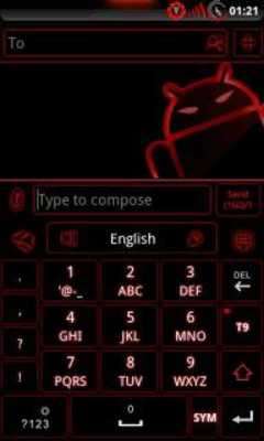 Play GO Keyboard Glow Red Theme 