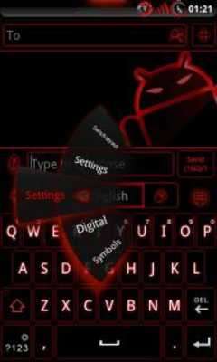 Play GO Keyboard Glow Red Theme 