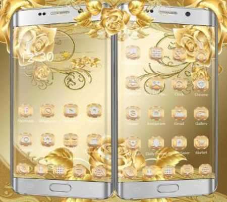 Play Gold Rose. Theme for CM Launcher 