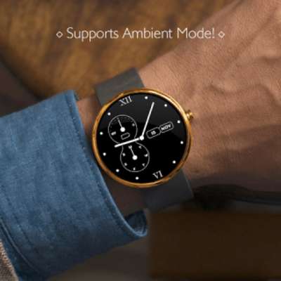 Play Gold Watch Face Design App 