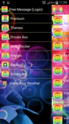 Play GO SMS Pro Neon Rainbow 