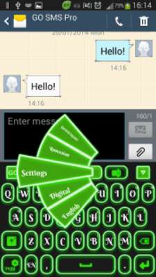 Play Green Glow Keyboard 