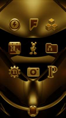 Play HAMOND gold - Icon pack black 3D 