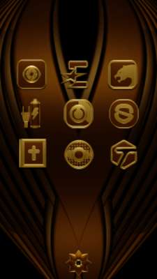 Play HAMOND gold - Icon pack black 3D 