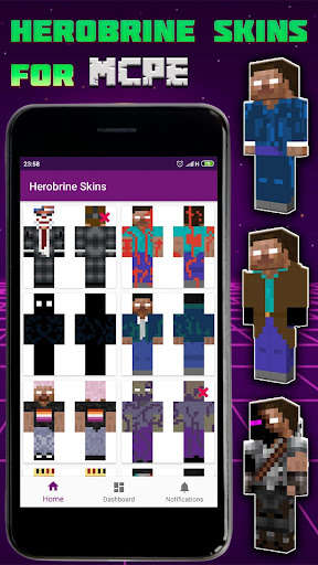 Play Herobrine Skins for Minecraft PE 