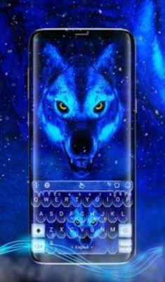 Play Ice Neon Wolf Keyboard Theme 