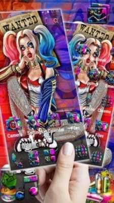 Play Joker Girl Graffiti Launcher Theme Live Wallpapers 