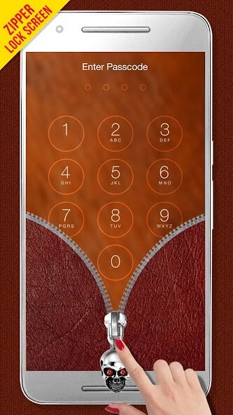 Play Leather Zipper Lock Screen 