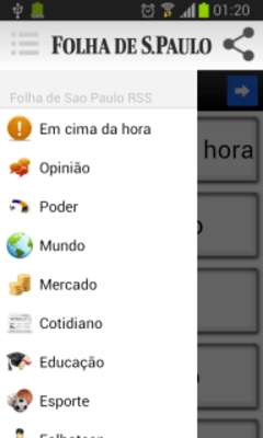 Play Leitor RSS Folha de Sao Paulo 