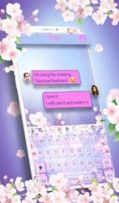 Play Live Pink Cherry Blossom Keyboard Theme 