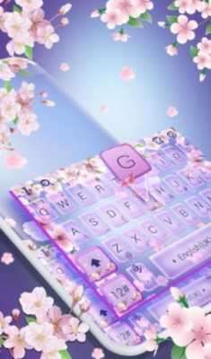 Play Live Pink Cherry Blossom Keyboard Theme 