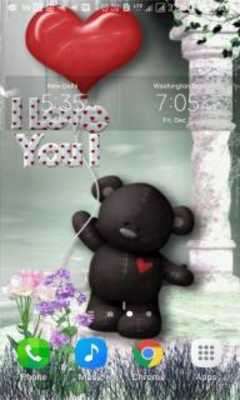 Play Lovely Teddy Live Wallpaper 